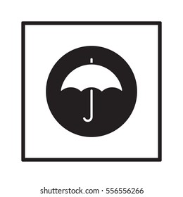 Umbrella  icon,  isolated. Flat  design.