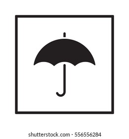 Umbrella  icon,  isolated. Flat  design.