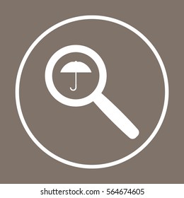 Umbrella    icon, isolated. Flat  design. 