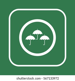 Umbrella  icon,  isolated. Flat  design.