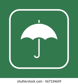 Umbrella  icon,  isolated. Flat  design.