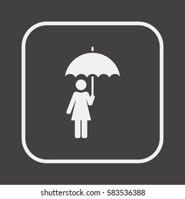 Umbrella  icon,  isolated. Flat  design.