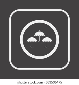 Umbrella  icon,  isolated. Flat  design.