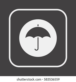 Umbrella  icon,  isolated. Flat  design.