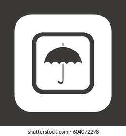 Umbrella  icon,  isolated. Flat  design.