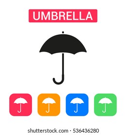 Umbrella icon isolated on background. Minimalistic umbrella. Vector icons for web and mobile applications, web sites and infographics