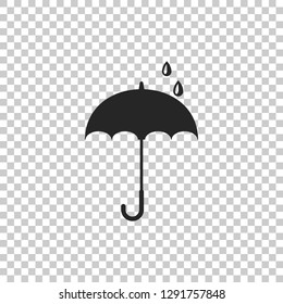 Umbrella icon isolated on transparent background. Flat design. Vector Illustration