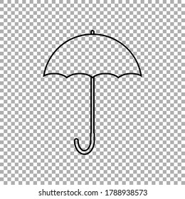 Umbrella icon isolated on transparent background. Vector illustration