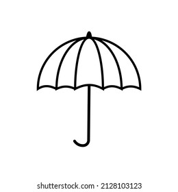 Umbrella icon isolated on white background. 