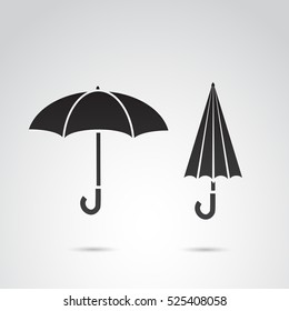 Umbrella icon isolated on white background. Vector art.