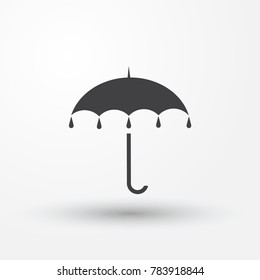 Umbrella icon isolated on white background. Vector art.