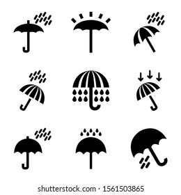 umbrella icon isolated sign symbol vector illustration - Collection of high quality black style vector icons
