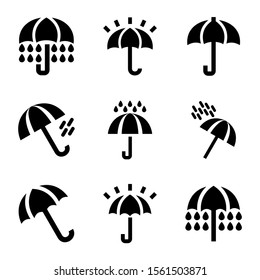 umbrella icon isolated sign symbol vector illustration - Collection of high quality black style vector icons
