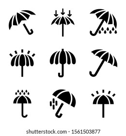 umbrella icon isolated sign symbol vector illustration - Collection of high quality black style vector icons
