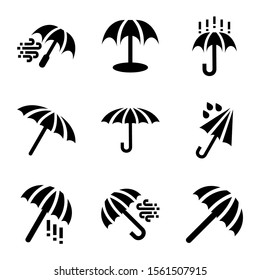 umbrella icon isolated sign symbol vector illustration - Collection of high quality black style vector icons
