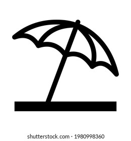 Umbrella icon isolated vector illustration. High quality black style vector icon