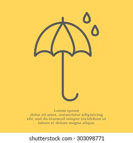 umbrella icon line
