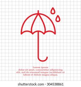 umbrella icon line