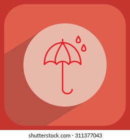 umbrella icon line
