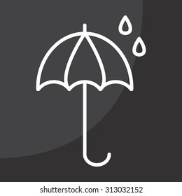 umbrella icon line