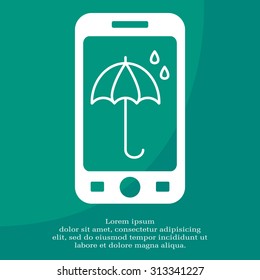 umbrella icon line