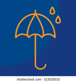 umbrella icon line
