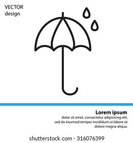 umbrella icon line