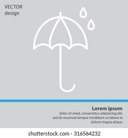 umbrella icon line