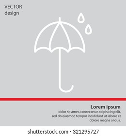umbrella icon line
