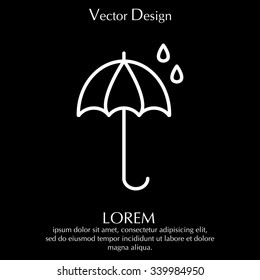 umbrella icon line