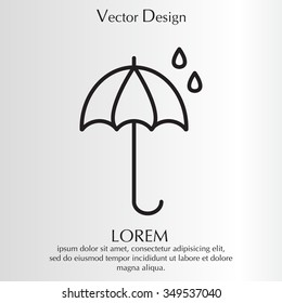 umbrella icon line