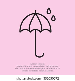 umbrella icon line