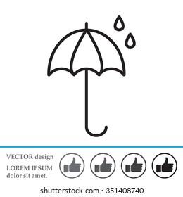 umbrella icon line