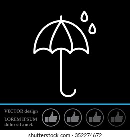umbrella icon line