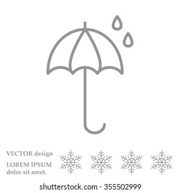 umbrella icon line