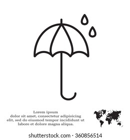 umbrella icon line
