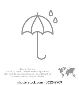 umbrella icon line
