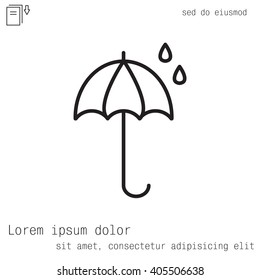 umbrella icon line