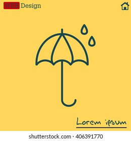 umbrella icon line