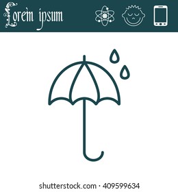 umbrella icon line