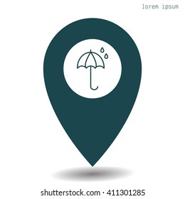 umbrella icon line