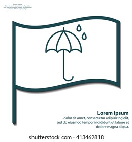 umbrella icon line