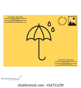umbrella icon line