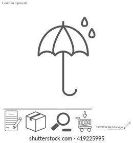 umbrella icon line