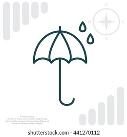 umbrella icon line