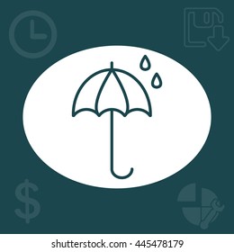 umbrella icon line