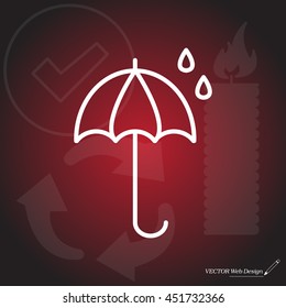 umbrella icon line