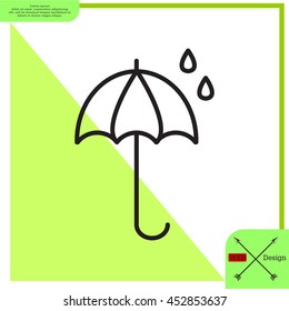 umbrella icon line