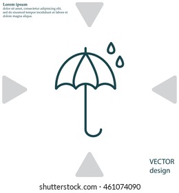 umbrella icon line