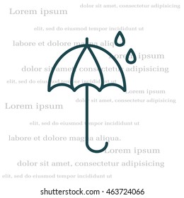 umbrella icon line